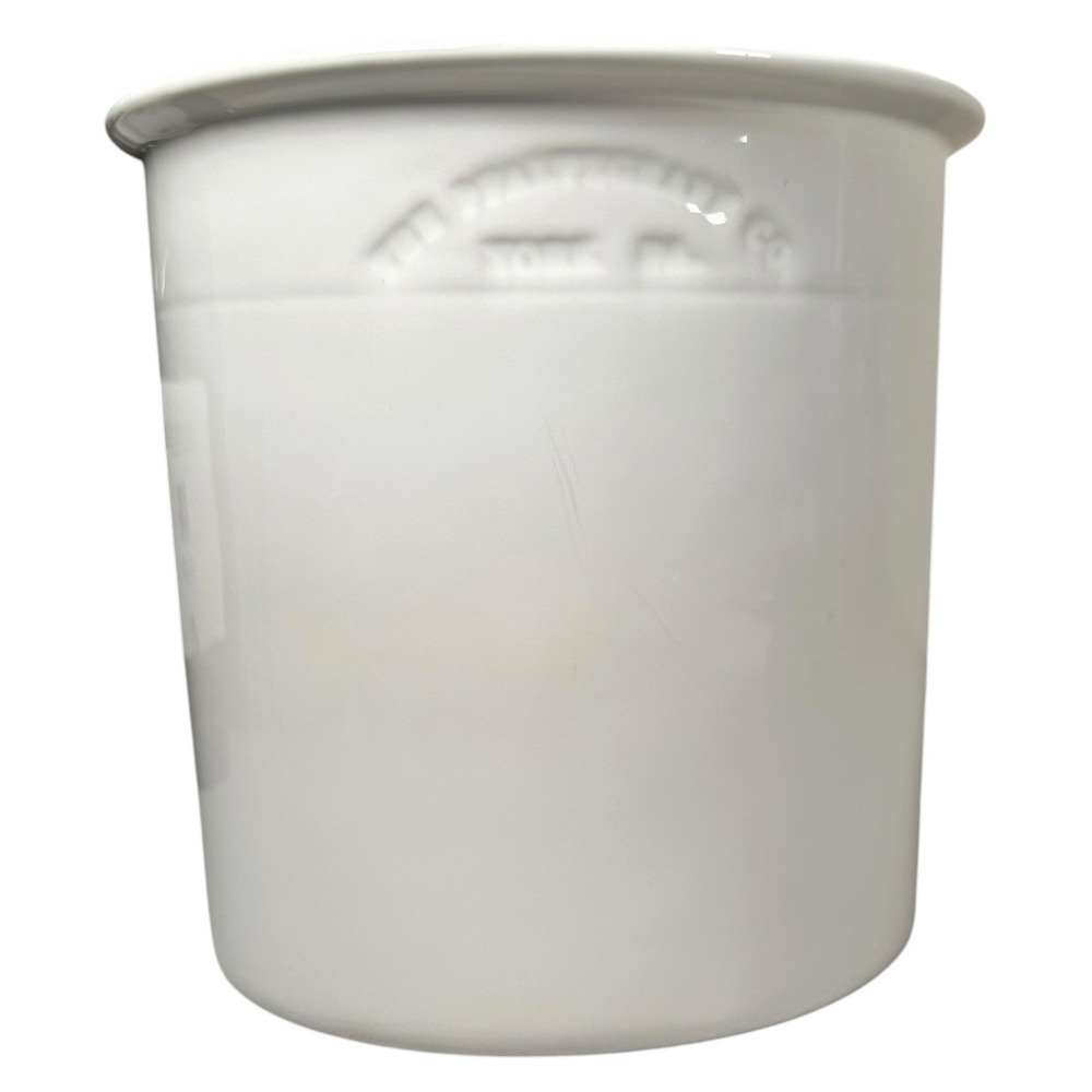 Pfaltzgraff Stoneware Crock Utensil Holder GadgetKitchen Canister White USA 6.5"